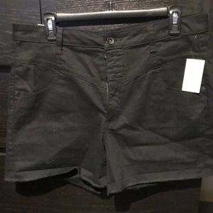 High waisted black shorts